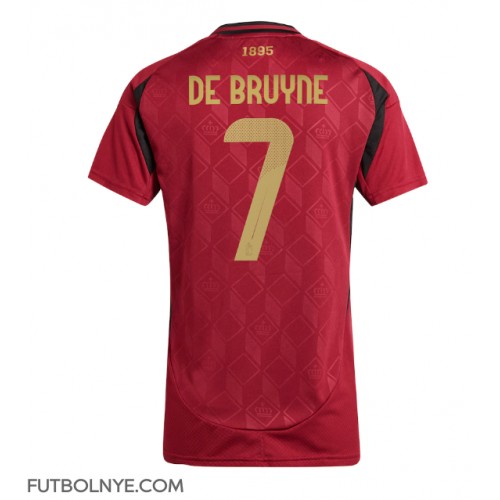 Camiseta Bélgica Kevin De Bruyne #7 Primera Equipación para mujer Eurocopa 2024 manga corta